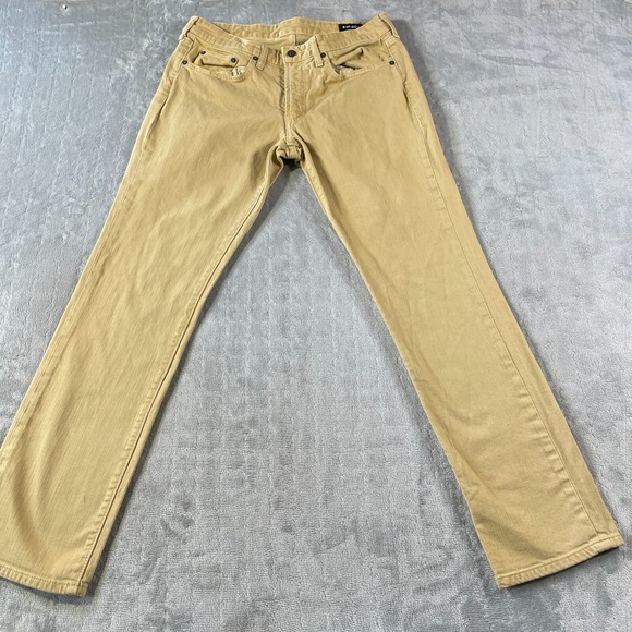 Bonobos Jeans Mens 34x31 Beige Khaki‎ Slim Straight Classic Office Preppy 32x31 - Picture 1 of 10